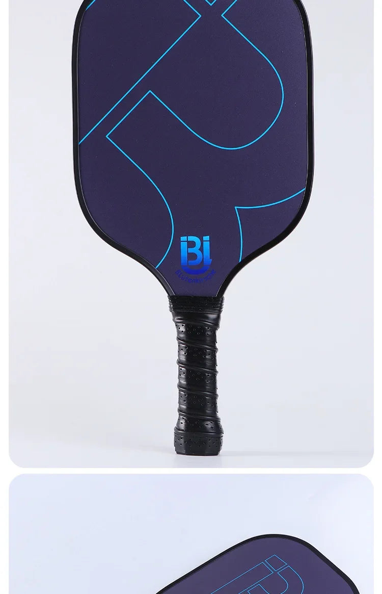 Carbon Fiber Pickle Ball Racket Pickleball Paddle PP Honeycomb Core Pickle Ball Rackets with 2pcs Pickleball and 1 Paddle Case